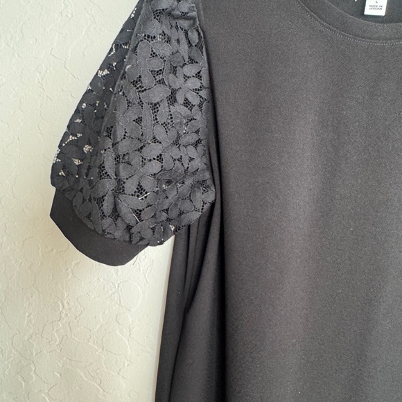 CeCe Black Puff Sleeve Blouse - Picture 7 of 10